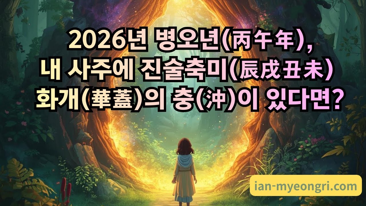 2026년 병오년,내 사주에 진술축미 화개의 충이 있다면?