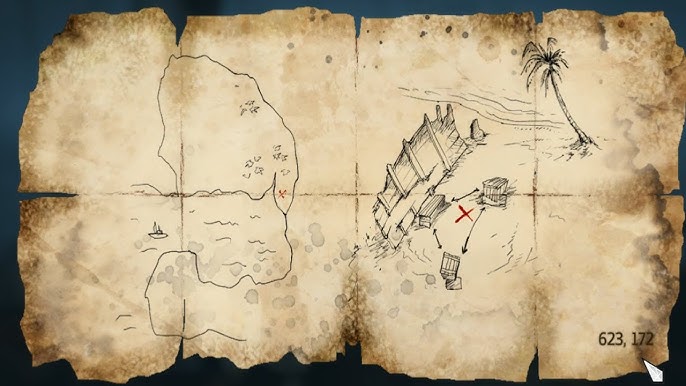 Assassins Creed 4 Black Flag - Mapa do Tesouro/Treasure Map (606,835) 