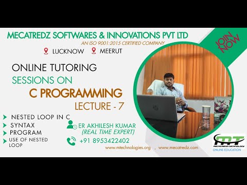 Need of Nested Loops in C | Nested For loop in C | Syntax of Nested ...