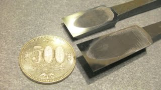 小さい方の 「底取り鉋」 も、研ぎ損ねる