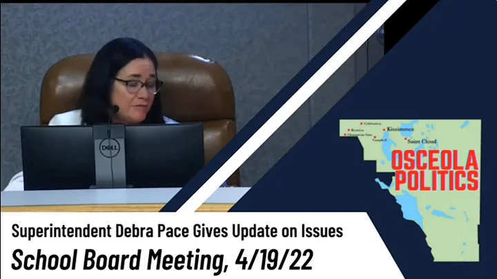 Superintendent Debra Pace Gives Update on Issues