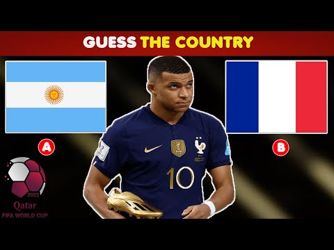 Guess the Country of the FIFA World Cup Football Player | quiz football|