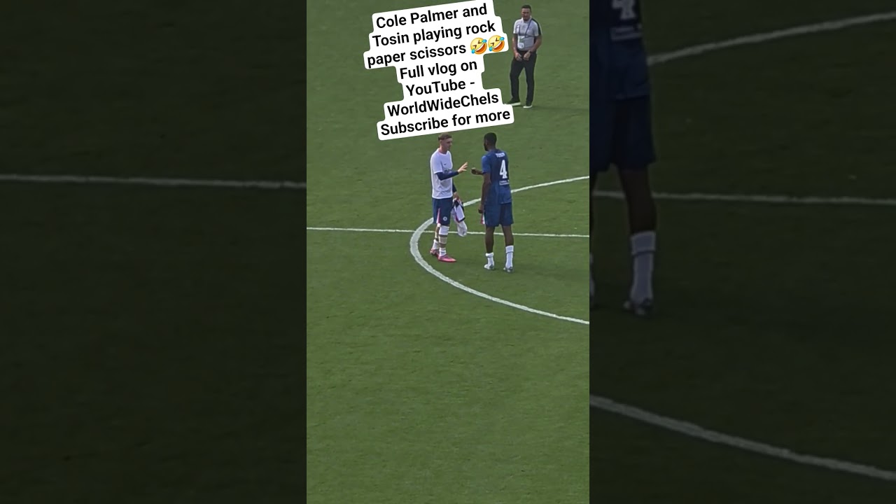 Cole Palmer and Tosin playing rock paper scissors 🤣🤣 Full vlog on WorldWideChels, subscribe for more