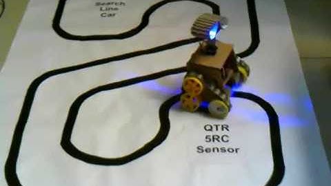 Line following Car With QTR 5RC Wall e2 PID in Arduino