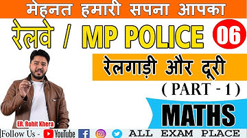 Maths - Train & Distance For MP Police, Railway, BANK Time 11:00am By -  Rohit Khera Sir