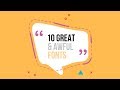 10 Fonts You MUST USE As A Designer