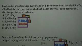 Menentukan kuat medan gravitasi suatu tempat- fisika sma