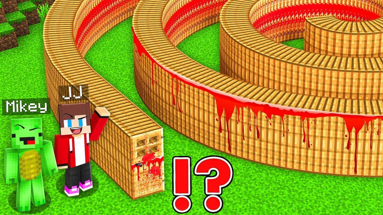 JJ and Mikey GOT into SECRET SCARY SPIRAL DOOR in Minecraft Challenge - Maizen JJ and Mikey
