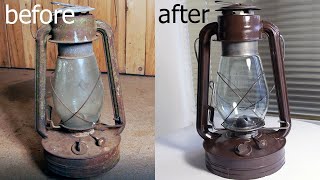 Реставрация керосиновой лампы, Восстановление, Restoration of an old kerosene lamp