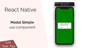React Native: Modal Simple (Use Component)