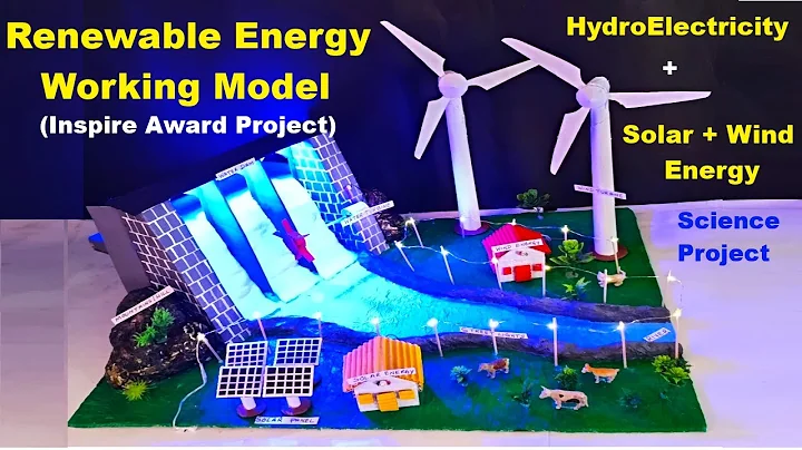 renewable energy working model (hydroelectricity - wind - solar energy) science project | howtofunda