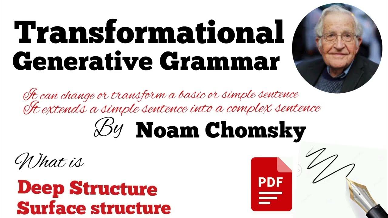 Transformational generative grammar noam chomsky transformational rule