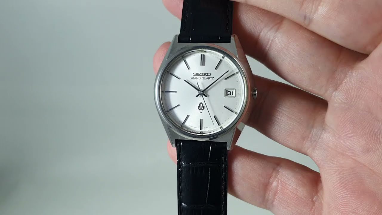 1976 Seiko Grand Quartz date only vintage men's watch. Model reference  4842-8041 or QNJ020