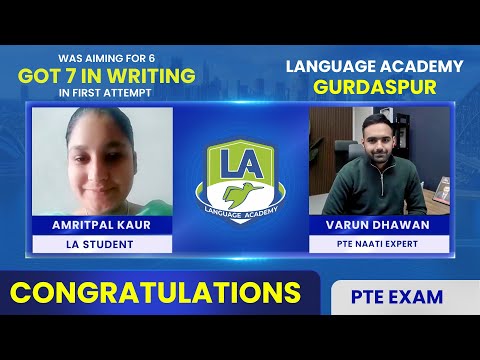 Amritpal Kaur scored 6 Each with 7 in Writing | First Attempt | LA Language Academy Gurdaspur