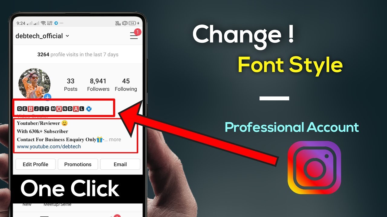 Change Instagram Font Style | Modify Instagram Account ???? - YouTube