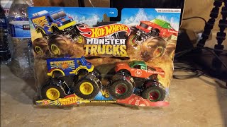 Hot Wheels Monster Trucks 2021 Demolition Doubles 2 Pack Monster Portions  and Sriracha Review