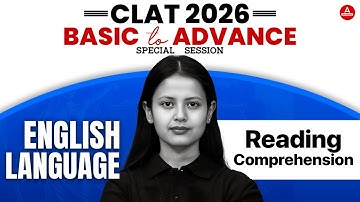 CLAT 2026 - Reading comprehension | CLAT  | English Language for clat