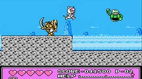 Kyattou Ninden Teyandee Level 8 speed run (Samurai pizza cats) Nes