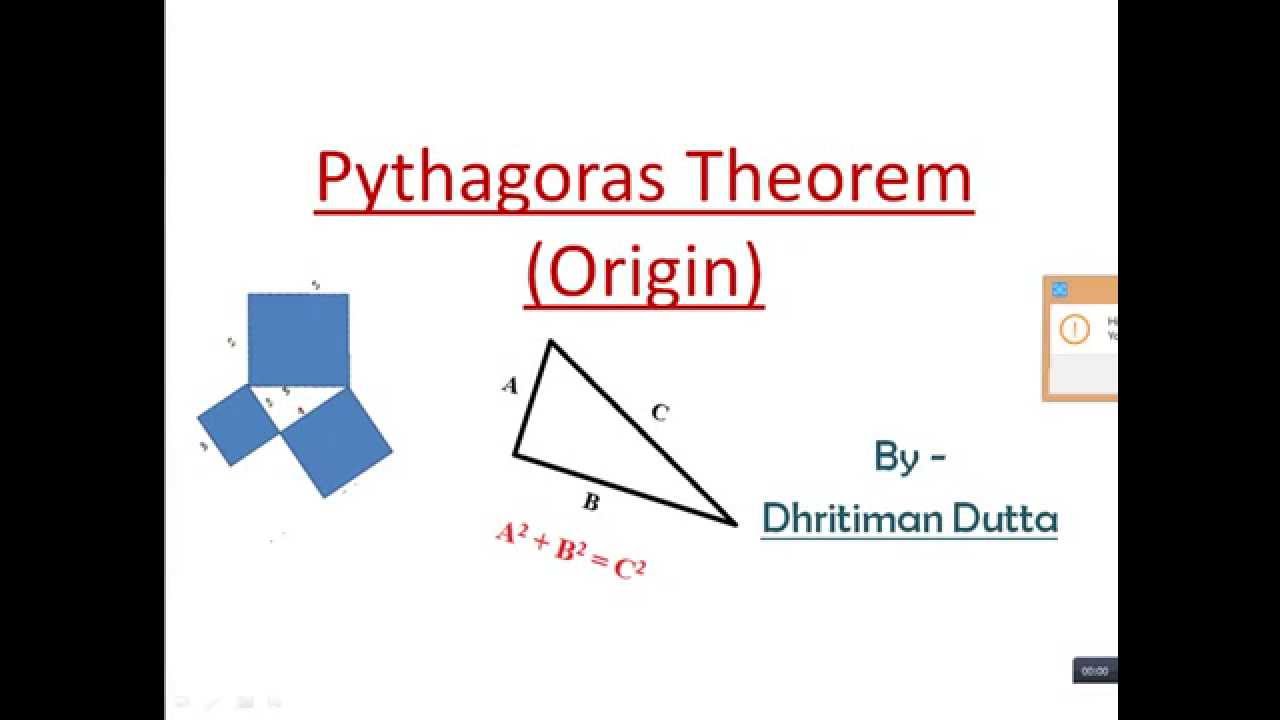 History of Pythagoras theorem. Proof of the theorem History of Pythagoras theorem. Proof of the theorem