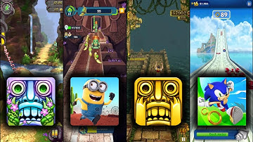 Temple Run 2 Blooming Sands Vs Despicable Me Vs Temple Run Vs Sonic Dash - Endless Run Game Play