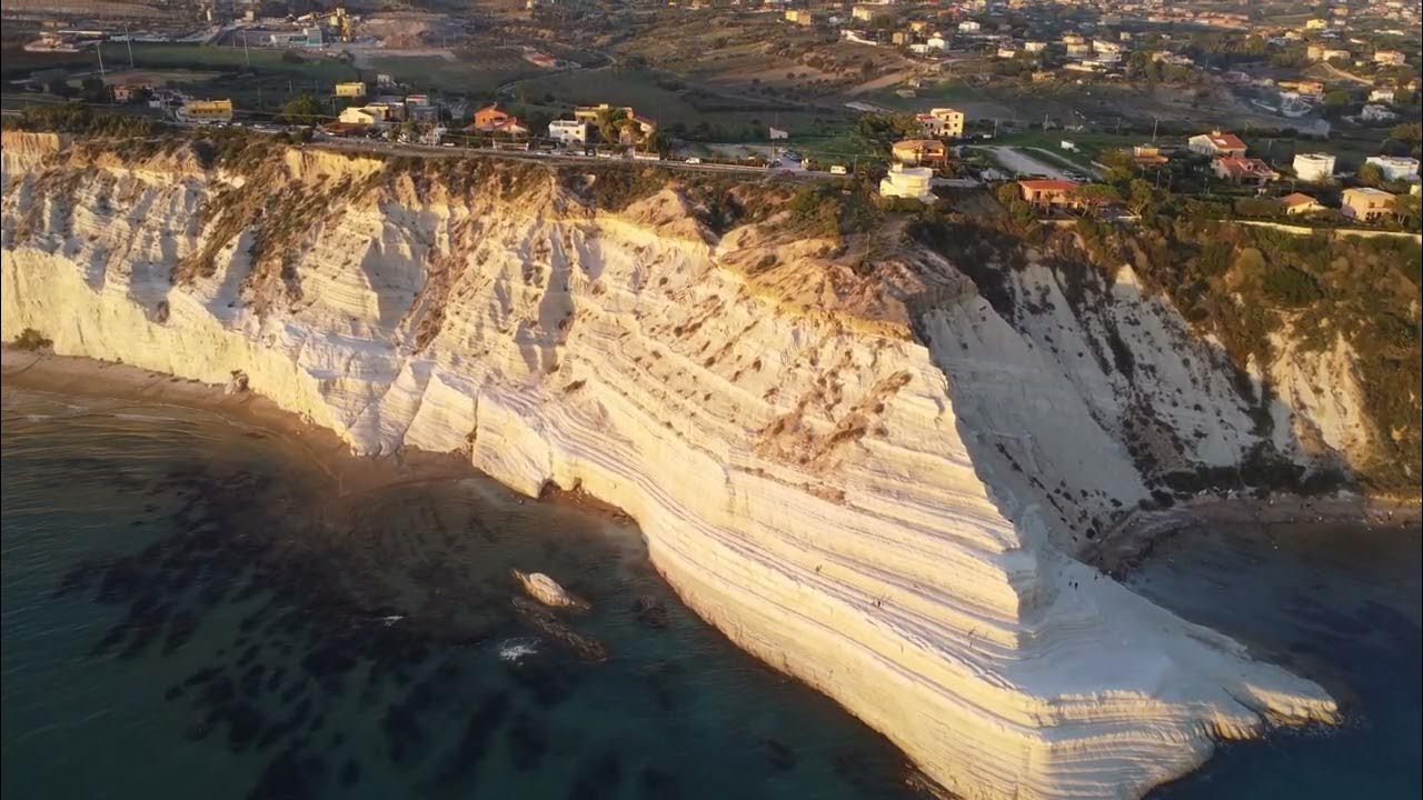Scala dei turchi sicily aerial drone 4k youtube
