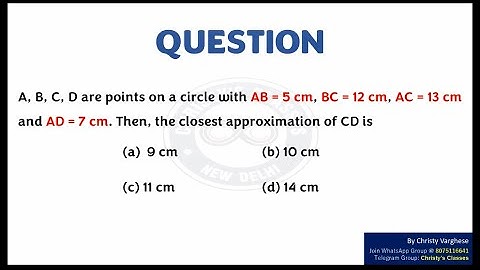 A question on Circles | CSIR-NET JUNE 2016 | General Aptitude | July Mary Mathew