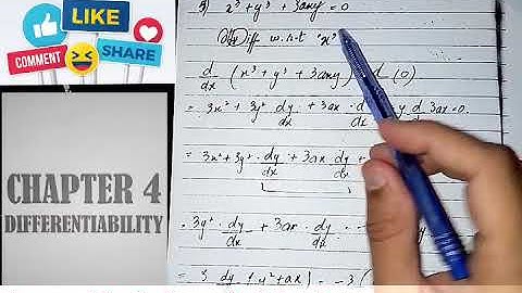 Differentiation Implicit Functions Solution by Sir Ahsan Abdullah Patel - Part 1