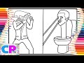 Skibidi toilet coloring pagescameraman vs g toiletelektronomia  energy ncs release