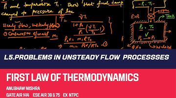 Unsteady Flow Process in Thermodynamics Problem IUnsteady flow Energy Equation Thermodynamics