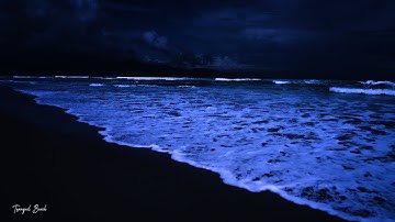 Fall Asleep With Surreal Waves Rolling Slowly Through The Night,  Ocean Sounds for Deep Sleep