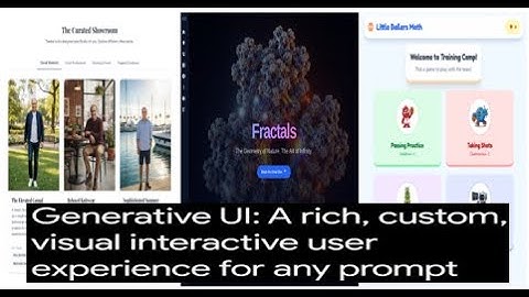 Generatieve gebruikersinterface: een rijke, op maat gemaakte, visuele, interactieve gebruikerserv...