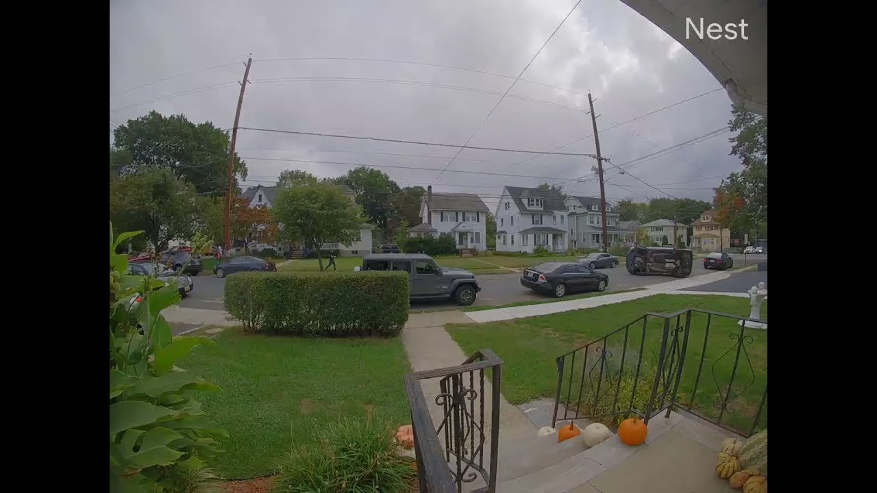 Car Flips on Quiet Street || ViralHog - YouTube