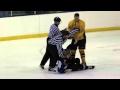 Tyler rehm vs brett bauza 121611 nahl hockey fight