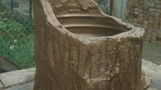 Отличная идея для сада-трухлявый пень из бетона