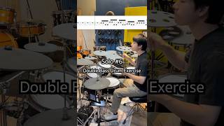 Drum Solo Practice 6 double kick 🥁 ฝึกสองกระเดื่องกันครับ #drums #drummer #drumlesson #สอนกลอง