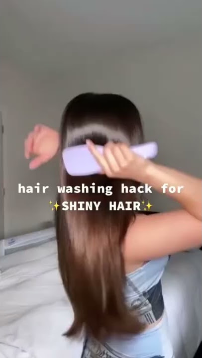 HAIR WASHING HACK FOR SHINY HAIR #HAIRWASH #HAIR #SHORTS