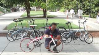 A complete breakdown of the ferrari folding bicycle features.