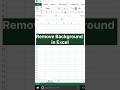 How to Remove Image Background in Excel | Background Remove #ExcelTips #Shorts #excel #viral