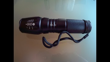 Unboxing W-878 2200LM XML T6 Zooming LED Flashlight Torch