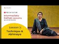 Lesson 3 Technique and Abhinaya | ठहराव (Tehrav) Intermediate Kathak Lessons by Guru Dr Pali Chandra