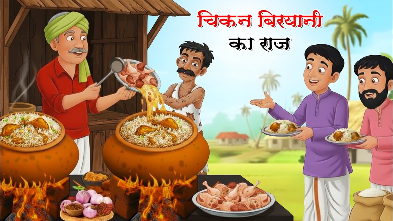 चिकन बिरयानी का राज | chicken biryani ka raaj | Hindi story | Hindi kahani | moral stories | cartoon