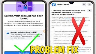 Your account has been locked Facebook get started problem | how to Unlock facebook locked account