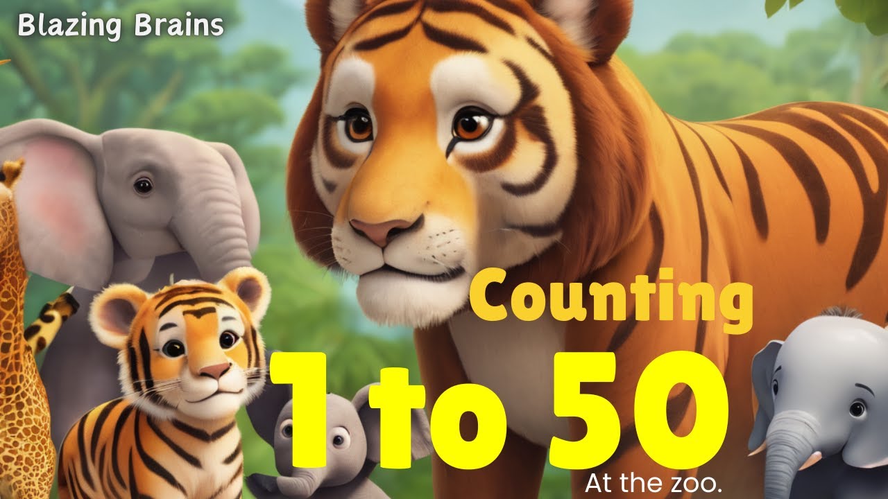 Blazing Math Counting 1 To 50 For Kids With Animals At The Zoo math Blazing math counting 1 to 50 for kids with animals at the zoo math
