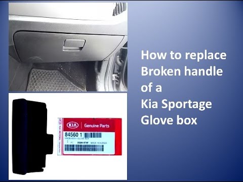 How to replace Kia Sportage glove box handle - YouTube