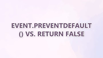event.preventDefault() vs. return false (9 SOLUTIONS!!)