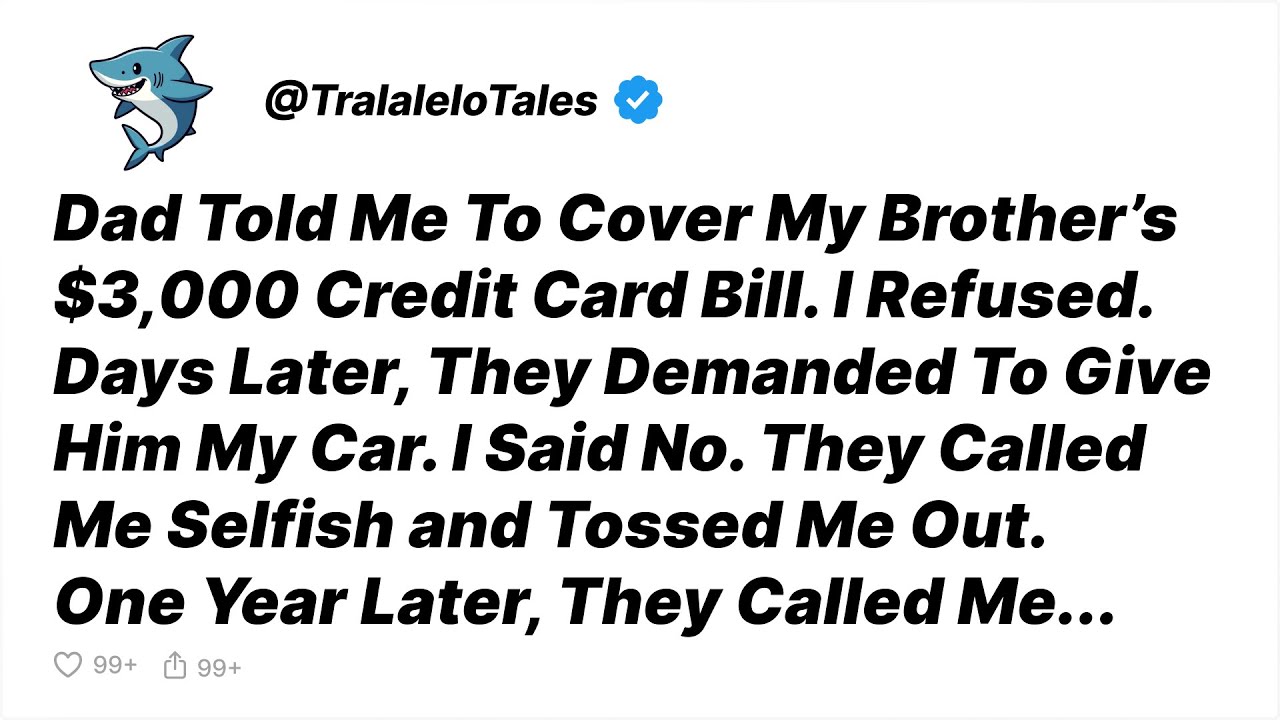 My Parents Kicked Me Out For Refusing To Pay My Brother’s Debts. A Year Later, They - Reddit Stories