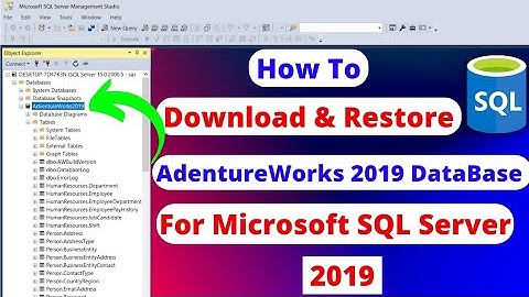 How To Download and Restore AdventureWorks Database for Microsoft SQL Server | Sample Database