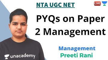 PYQs on Paper 2 Management | Management | Unacademy Live- NTA UGC NET | Preeti Rani