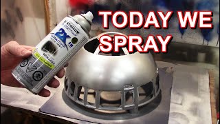 Painting R2-D2 - Dome Colors, Priming, Spraying, Radar Eye, Rub N Buff