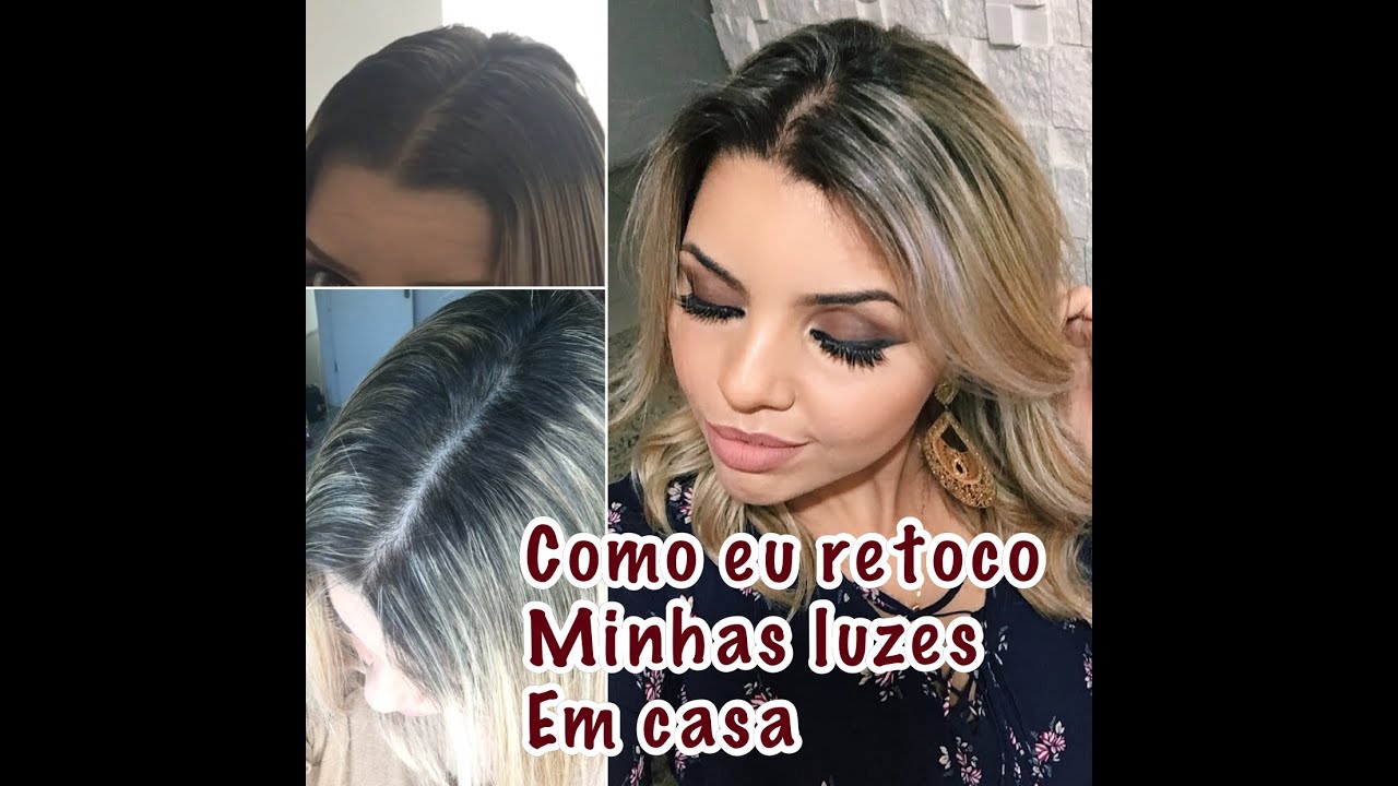Como retocar as luzes da raiz em casa - YouTube